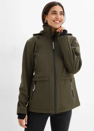 bonprix Softshelljacke, grün, Gr.46, Softshelljacke