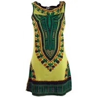 Guru-Shop Midikleid Kapuzen Dashiki Minikleid, Goa Festivalkleid -.. alternative Bekleidung