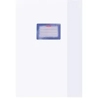 Herlitz Schulheft Herlitz Heftumschlag / Hefthülle DIN A4 / Baststruktur / Farbe: weiß