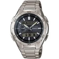 Casio Funk Funkchronograph WVA-M650TD-1AER, Solaruhr,Armbanduhr,Herren,Digitaluhr,Titanarmband, bis10 bar wasserd.