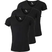 Young & Rich T-Shirt Herren Uni Basic 1315 extra tiefer Ausschnitt 3er Pack (3er-Pack, 3-tlg., 3er-Pack) V-Ausschnitt unifarben kurzarm slim fit