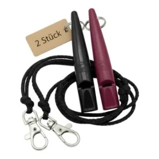 ACME 211.5 Doppelpack Hundepfeife mit Pfeifenband lila
