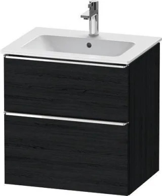 Duravit D-Neo Waschtischunterbau wandhängend Eiche Schwarz Matt 610x462x625 mm - DE4361010160000 DE4361010160000