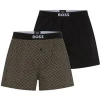 BOSS Pyjamashorts 2P Boxer Shorts EW (Packung, 2-tlg., 2er) mit Logobund