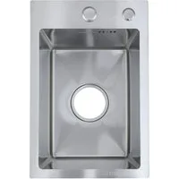 Faizee Home Edelstahlspüle Faizee Home Future Edelstahlspüle Silber 30-50 cm mit Zubehör, Ohne Armatur