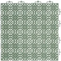 Andiamo Kunststoff-Fliesen Terra Sol, Terrassenfliesen, wetterfest, Made in Switzerland, Set, 7 St., erhältlich mit 7 Stück (1 qm), 14 Stück (2 qm) oder 35 Stück (5 qm), Klickfliesen, 38x38 cm, Balkon Bodenbelag, UV-beständig