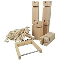 goki Spiel Fröbelturm, aus Holz, Outdoor, Stapelspiel, Teambuilding für Kinder und Erwachsene