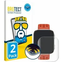 BROTECT Displayschutzfolie Fullscreen Schutzfolie für Huami Amazfit Bip 6, 2 Stück, Displayschutz Folie Fullcover Klar Transparent