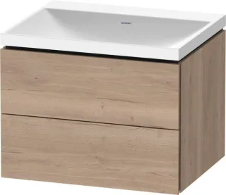 Duravit L-Cube Waschtisch-Set cbonded wandhängend 600x480x480 Ei Marmoriert Mt LC6950N55550000