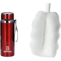 Botells Thermoflasche Isolierflasche Edelstahl 0,8 l, stundenlang heiße & kalte Getränke, Dauersieb f. Tee, metallic Design, auslaufsicher, doppelwandig, 800 ml