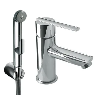 Tres Einhebel Waschtischmischer mit Dusche für WC. , 181113 181113