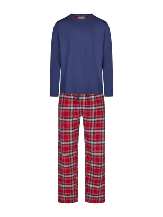 Phil & Co. Berlin Herren Pyjama Flanell Schlafanzug, Pyjama Set, Nachtwäsche