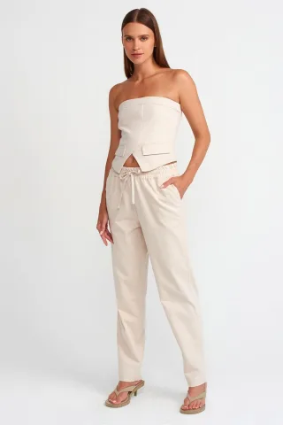 Damen Leinen-Mix Jogginghose