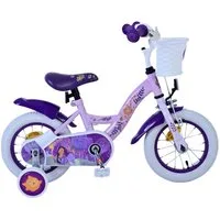 Volare Kinderfahrrad 12 Zoll Kinder Mädchen Fahrrad Rad Mädchenrad Disney Wish 31252-SACB, 1 Gang, Rücktrittbremse,Korb,Stützräder,Kettenschutz,Schutzbleche