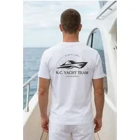 n.c. T-Shirt 79598 maritimes Rundhalsshirt aus feiner Baumwolle