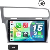 A-Sure Navi Für VW Golf 7 VII MK7 2012-2017 Android 15 Carplay 1280*800 64GB Autoradio (Digitalradio (DAB), RDS, DSP, UI Theme, Siri, Mirrorlink, Google play, Netflix, Youtube)