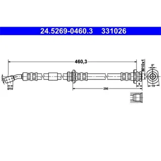 ATE Bremsschlauch vorne Nissan Micra II