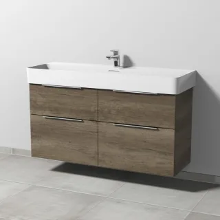 Sanipa 3way Waschtischunterbau zu Laufen VAL Waschtisch mit 4 Auszügen, Eiche-Nebraska UM82537