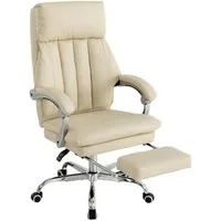 UEV Bürostuhl Ergonomisch mit Fußstütze Homeoffice Stuhl Drehstuhl Schreibtischstuhl (Packung), neigbar bis 150° höhenverstellbar atmungsaktiver Stoff