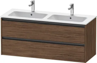 Duravit Ketho.2 Waschtischunterbau wandhängend Nussbaum dunkel Matt 1280x480x550 mm - K2526602121000 K25266021210000