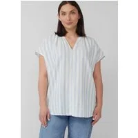 s.Oliver Kurzarmbluse Bluse Ärmellose Bluse aus Leinenmix im Relaxed Fit