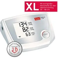 boso Oberarm-Blutdruckmessgerät Medicus Uno, Standard-Klettenmanschette 22 - 32 cm oder XL 32 - 48 cm, Deutsche Qualität, Blutdruckmessung, Gesundheitsvorsorge