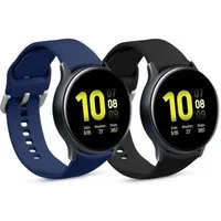 kwmobile 2x Uhrenarmband für Samsung Galaxy Active 2 / Watch 4 / 5 / 6 Galaxy Smartwatch, 2-tlg., Fitnesstracker Band Set aus TPU Silikon - Ersatzarmband Smartwatch