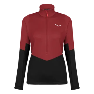 SALEWA - Puez Polarlite Half-Zip Fleece Damen - Rot (Gr.36)