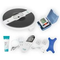 Genius EMS-Fußmassage-Gerät Feelvita Acticur Vital-Set EMS & TENS Gerät & Blutdruckmessgerät, (13.tlg-Set), Praktisches Hilfsmittel für die Gesundheit