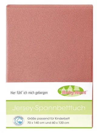 Odenwälder Spannbetttuch Jersey cranberry 70x140cm