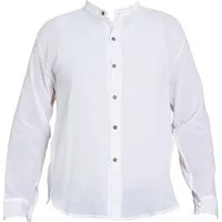 PANASIAM Langarmhemd Luftig leichtes Sommerhemd 'K' mit Knöpfen aus 100% Baumwolle Herren Freizeithemd Fischerhemd Fisherman Shirt