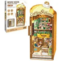Esun 3D-Puzzle Book Nook KIT, DIY Buchstütze Bausatz mit LED-Licht für Erwachsene, 164 Puzzleteile, Puppenhäuser Miniatur Haus Kit Bastelset Geschenke