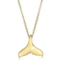 Elli Kette mit Anhänger Walflosse Fisch Meer Ozean 925 Silber, Fisch