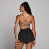 MP Damen Tempo Adjustable Strappy Back Sports Bra – Dunkelgrau - XXL