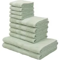 OTTO home Handtuch Set Vanessa, 10-tlg Handtuch-Set, weich, in Standard- und Premium-Qualität, Walkfrottee (Set, 10-St), 100% Baumwolle, Duschtücher, Handtücher, Gästetücher, mit Bordüre