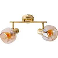 näve Deckenstrahler Libby, ohne Leuchtmittel, 4flg. flexibel verstellbar Glasschirme in amber getönt excl. 4xE14