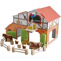roba® Lernspielzeug Bauernhof, mit Scheune, Stall, Heuboden & Bauernhoftieren