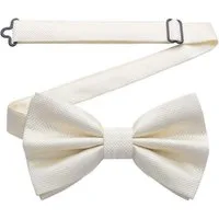 LuxusKollektion Fliege Fliege Herren Bereits Gebunden Verstellbar Paisley Hochzeit Cremeweiß