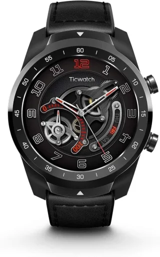 Mobvoi Ticwatch Pro [inkl. Silikonarmband schwarz] 45mm Edelstahlgehäuse schwarz