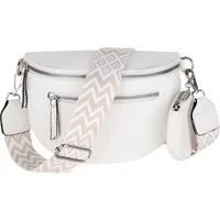 MIRROSI Bauchtasche Damen Taschen, Umhängetasche, Brusttasche, 27x19x9cm Veganes Leder (Schultertasche für jeden Anlass, inkl.1x Münzbeutel), Crossbody Bag, Bohemian gemusterten& verstellbaren Schulterriemen