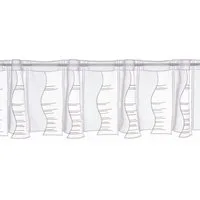 Gardinen Kranzusch Scheibengardine moderne Streifen (1 St), Stangendurchzug, transparent, Stablöcher,transparent,verschiedene Höhen, Breiten