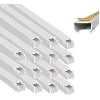 ARLI Kabelkanal Schraubbar mit Bodenlochung (16m, 16-St., Set), PVC, schwer entflammbar, IP-Bewertung: IP40