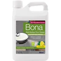 Bona Hartbodenreiniger für Wischroboter und Nass-/Trockensauger Reinigungskonzentrat (Konzentrat auf pflanzlicher Basis mit Zitronen-Minze-Duft)