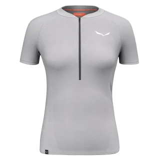 SALEWA - Pedroc Pro Dry'Ton Half Zip T-Shirt Damen - Grau (Gr.XL/2XL)