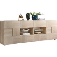 Home affaire Sideboard Dama Breite 241, Kommode 2 Türen u. 4 Schubkästen, Anrichte, Front in 3D-Optik, viel Stauraum, verschiedene Farben
