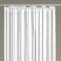 Arsvita Vorhang, Kräuselband, halbtransparent, Voile, Halbtransparenter Dekoschal mit Streifen, in vielen Größen und Farben