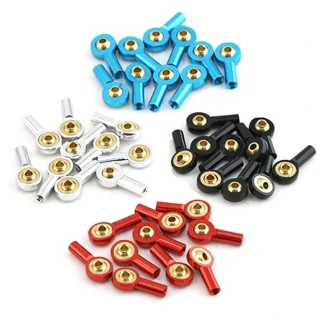 10PCS M2 Ball Joint Metal Universal Joint Ball Head Buckle Steering Pushrod Tie Rod End Mini Connecting Rods for RC Boat