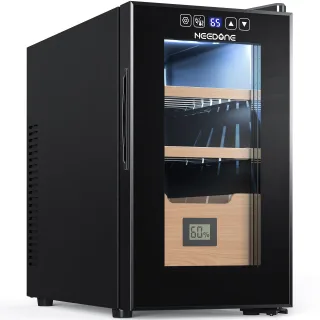 NEEDONE Electric Cigar Humidor 26L with Heating and Cooling Quiet Control System Thermostatic Cooler Cabinet for 200 Cou