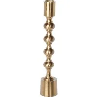 Kerzenständer MARRAS, H 23 cm, Goldgelb, Aluminium