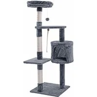 ESTEXO Kratzbaum Katzenbaum Katzenkratzbaum 112 cm Kletterbaum Spielbaum Hellgrau